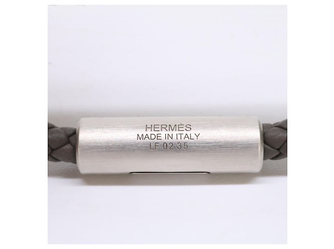 Hermès Bracciale in pelle Hermes Puzzle H Grigio - vista 9