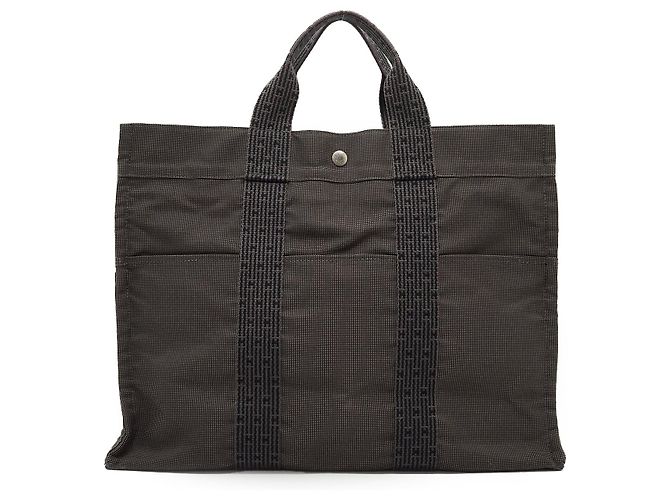 Hermès Borsa Tote Hermes Paris Grey Canvas Her Line Herline MM Grigio - vista 2