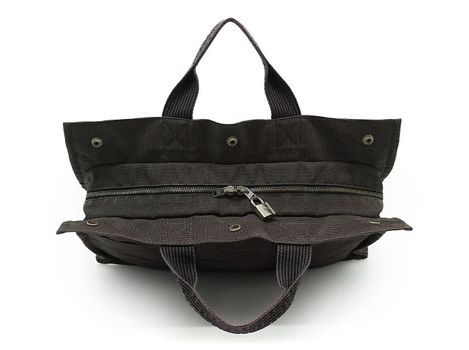 Hermès Borsa Tote Hermes Paris Grey Canvas Her Line Herline MM Grigio - vista 3