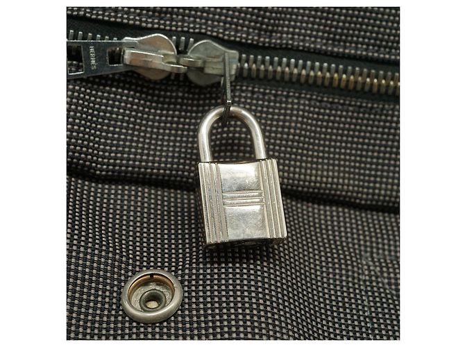 Hermès Borsa Tote Hermes Paris Grey Canvas Her Line Herline MM Grigio - vista 7