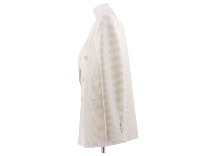 Céline Blazer bianco a righe - vista 4