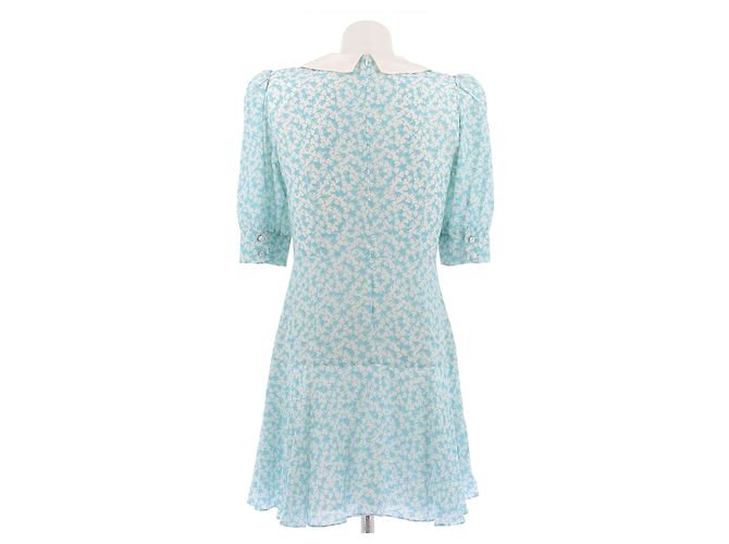 Vestido estampado de seda azul Alessandra Rich - vista 2