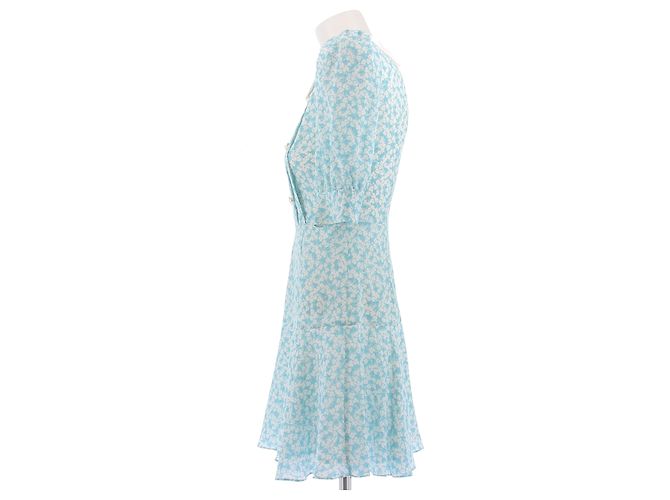 Vestido estampado de seda azul Alessandra Rich - vista 4
