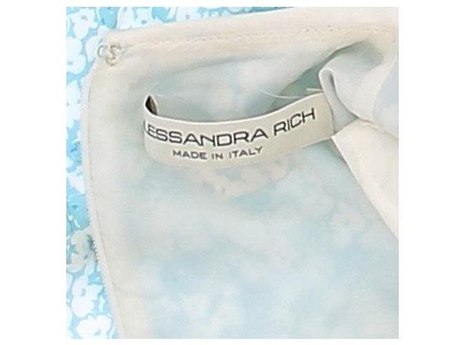 Vestido estampado de seda azul Alessandra Rich - vista 6