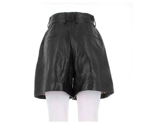 Short de couro Dolce & Gabbana preto - vista 2