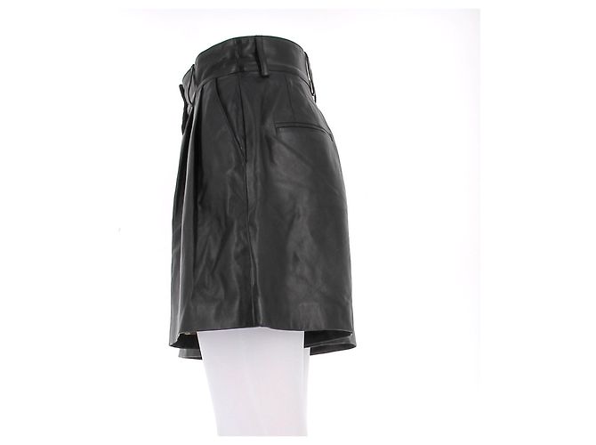 Short de couro Dolce & Gabbana preto - vista 3