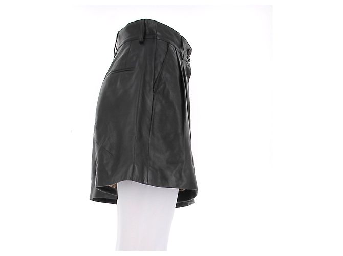 Short de couro Dolce & Gabbana preto - vista 4