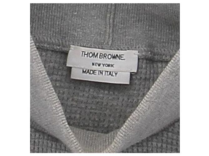 Pull à col roulé en cachemire gris Thom Browne - vue 5