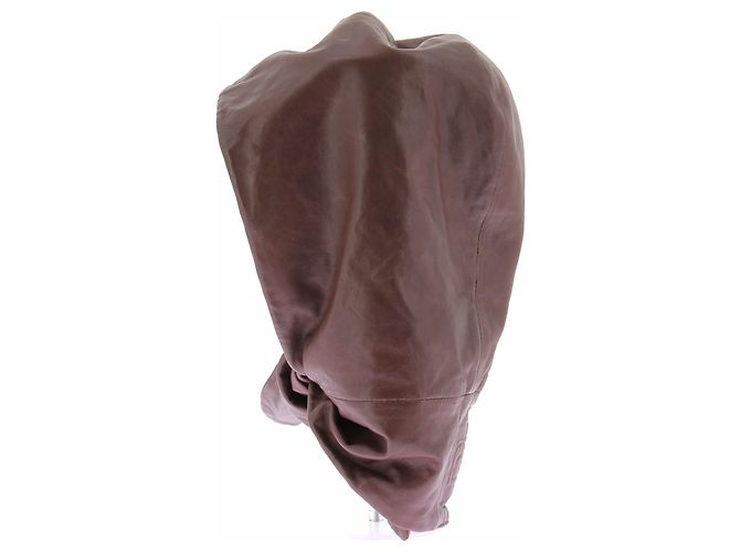 Magda Butrym Balaclava marrone in pelle - vista 5