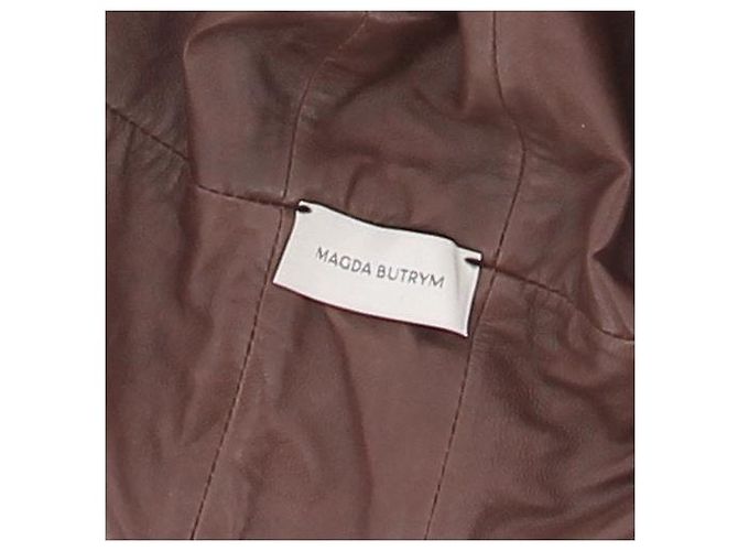Magda Butrym Balaclava marrone in pelle - vista 6
