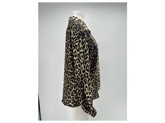 Autre Marque Camicia con spalline leopardate Marrone - vista 3