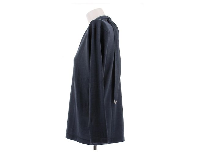 Brunello Cucinelli Pull marine en cachemire Bleu Marine - vue 4