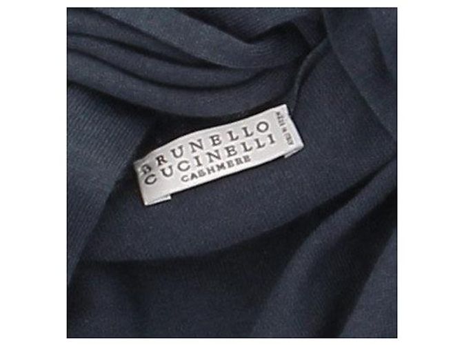 Brunello Cucinelli Pull marine en cachemire Bleu Marine - vue 5