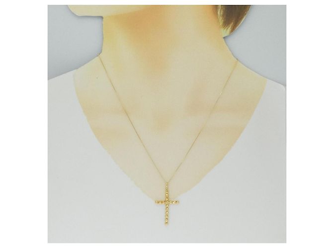Autre Marque Collana con Croce Au750 D'oro - vista 5