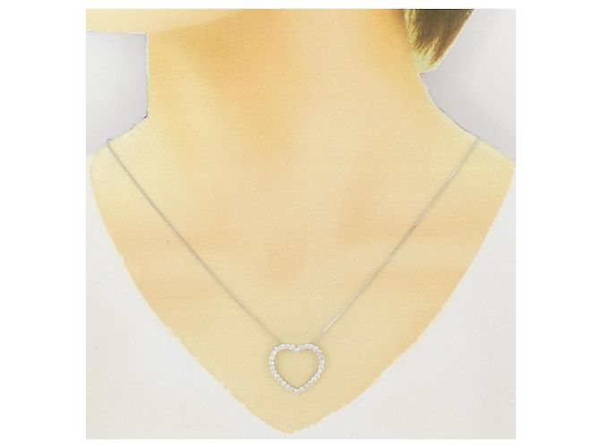 Autre Marque Collana in oro bianco Au750 e diamanti Argento - vista 6