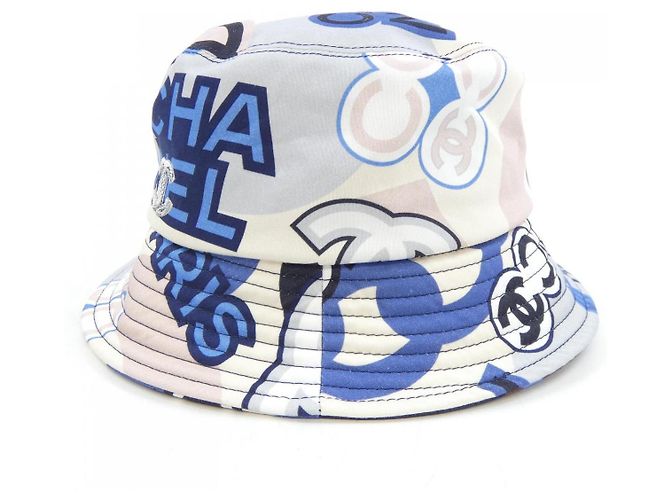 Timeless Chanel Hat Pink Blue Beige - view 2