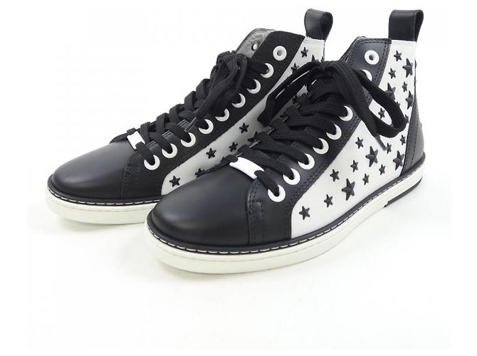 Sneakers Jimmy Choo Nero Bianco - vista 3