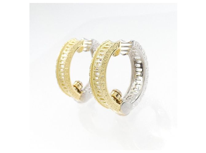 Autre Marque Pendientes bitono en Au750 Dorado - vista 2