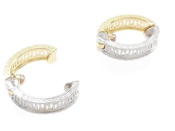 Autre Marque Pendientes bitono en Au750 Dorado - vista 3