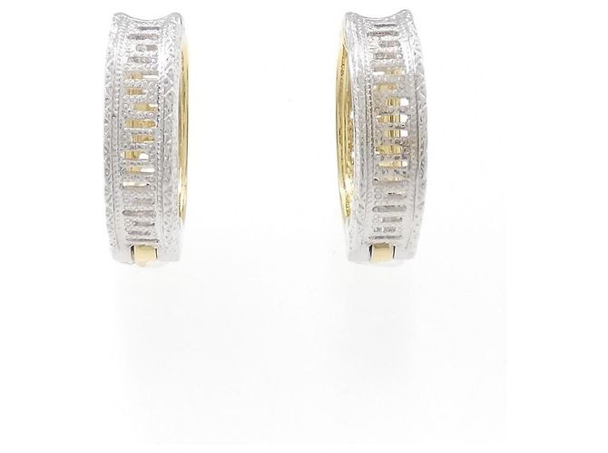 Autre Marque Pendientes bitono en Au750 Dorado - vista 4