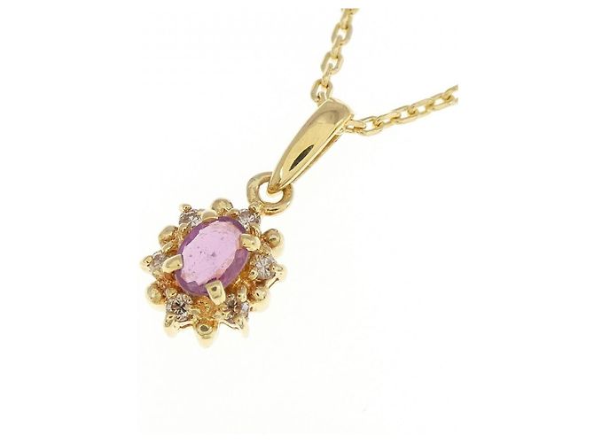 Autre Marque Collana con rubino e diamanti Au750 D'oro - vista 3