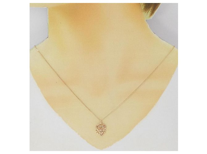 Autre Marque Collana in oro rosa K10 e diamanti - vista 6