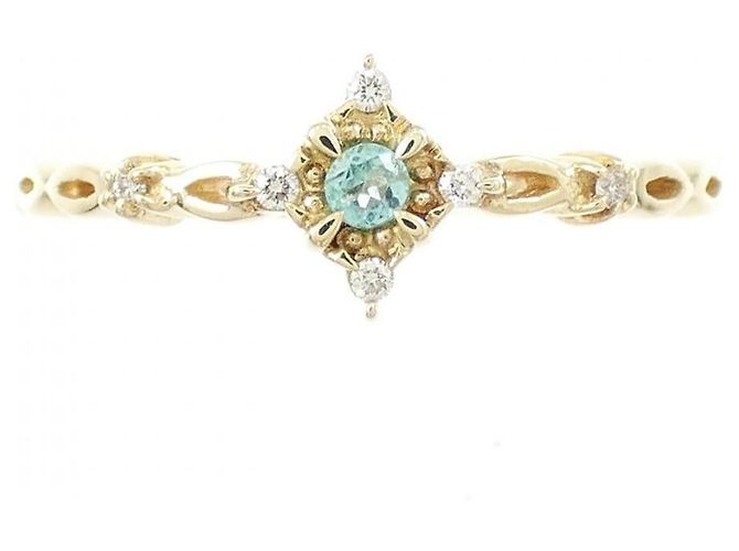 Autre Marque Anello Luziada K10 in oro giallo, tormalina e diamante D'oro - vista 2