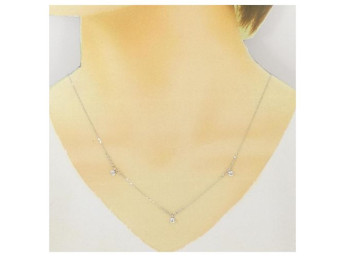 Autre Marque Collana in oro bianco Au750 e diamanti Argento - vista 6
