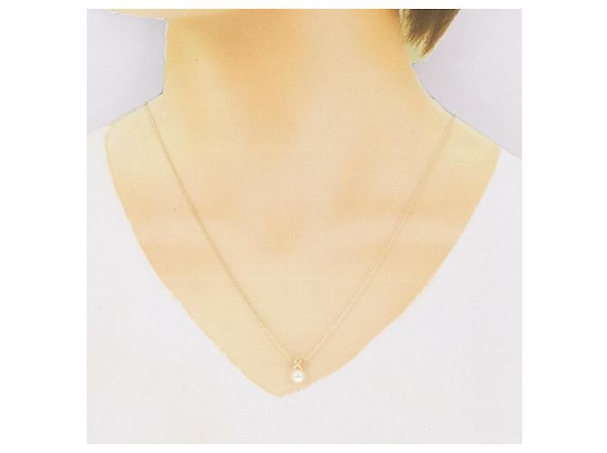 Autre Marque Collana con perle Akoya e diamanti Au750 D'oro - vista 6