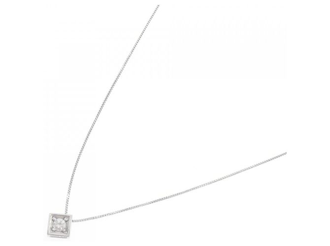 Autre Marque Collana con diamante K10WG Argento - vista 2