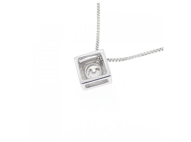 Autre Marque Collana con diamante K10WG Argento - vista 4