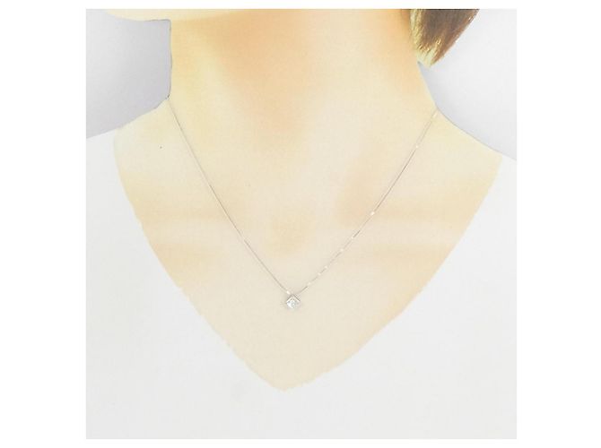 Autre Marque Collana con diamante K10WG Argento - vista 6
