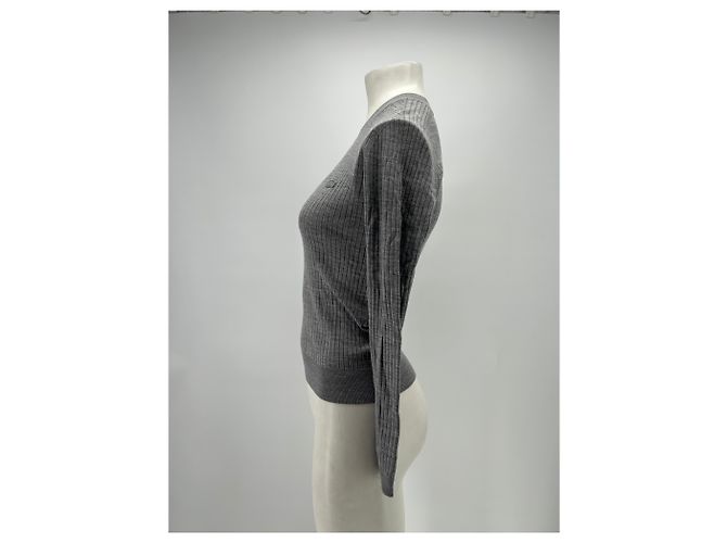 Jersey Lacoste de lana gris Talla 36 - vista 3