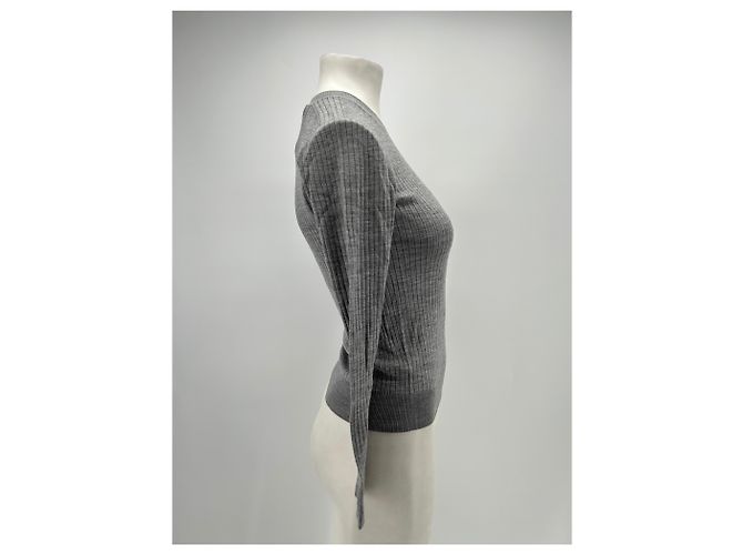 Jersey Lacoste de lana gris Talla 36 - vista 4