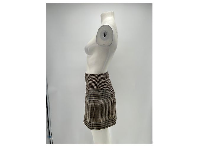 Falda Maje pata de gallo marrón algodón Castaño - vista 3