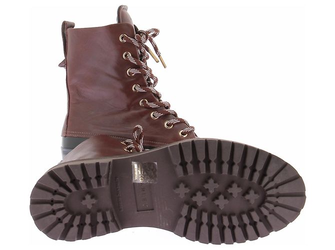 Autre Marque Bordeaux Schnürstiefeletten Braun - Ansicht 7
