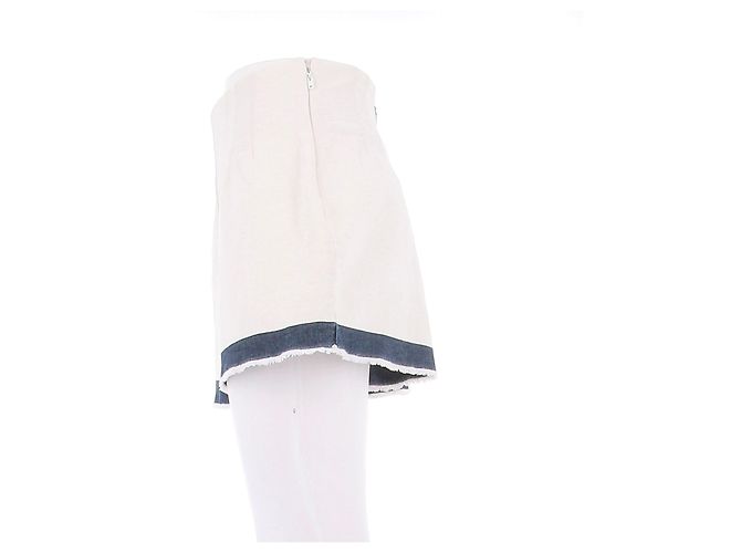 Shorts de algodão Prada azul e branco Tamanho 38 - vista 3