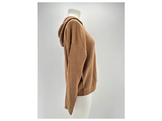 Autre Marque Sudadera con capucha de cachemira Camello - vista 3