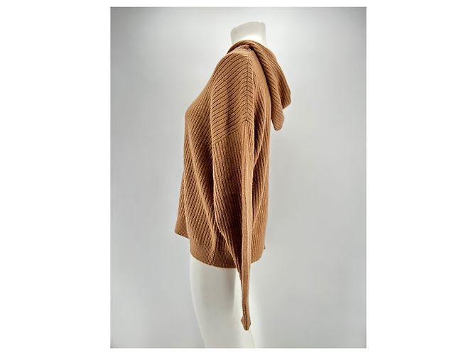 Autre Marque Sudadera con capucha de cachemira Camello - vista 4