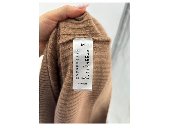 Autre Marque Sudadera con capucha de cachemira Camello - vista 6