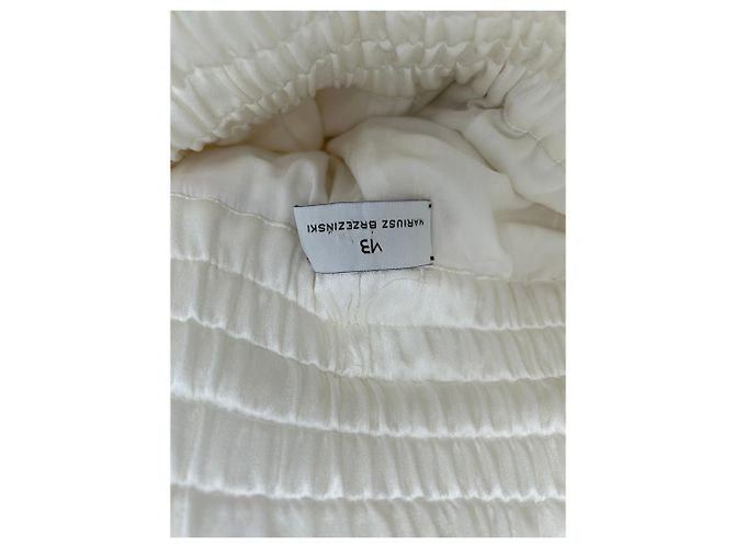 Autre Marque Zweifarbige Hose Creme - Ansicht 3