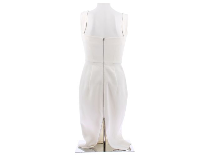 Victoria Beckham Weißes Kleid aus Polyester - Ansicht 2