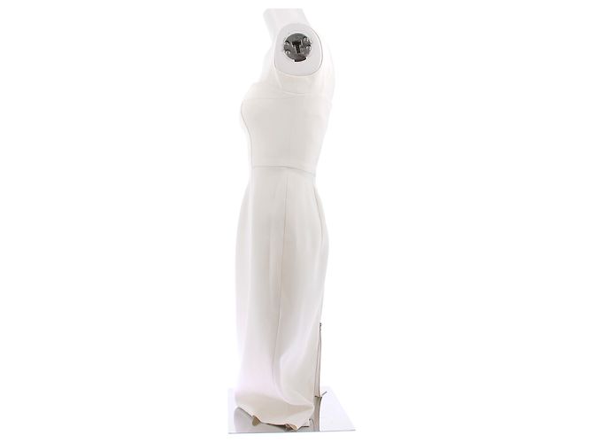 Victoria Beckham Weißes Kleid aus Polyester - Ansicht 3
