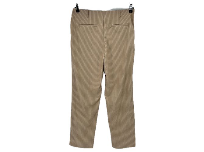 Autre Marque Pantalón marrón a rayas Castaño - vista 2