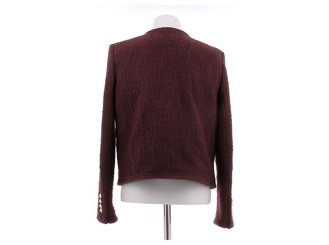 Céline Wool Jacket Dark Red - view 2
