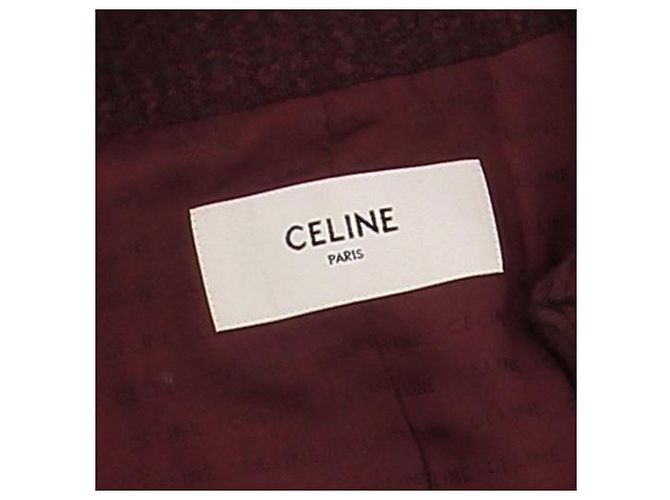 Céline Wool Jacket Dark Red - view 6