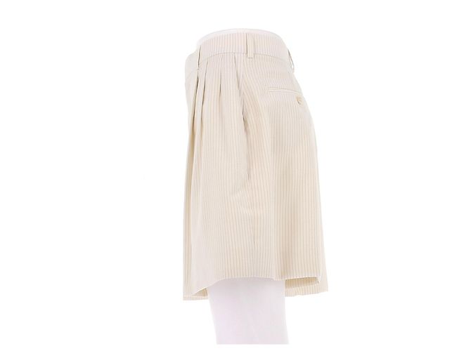 Short Céline listrado branco em viscose - vista 3