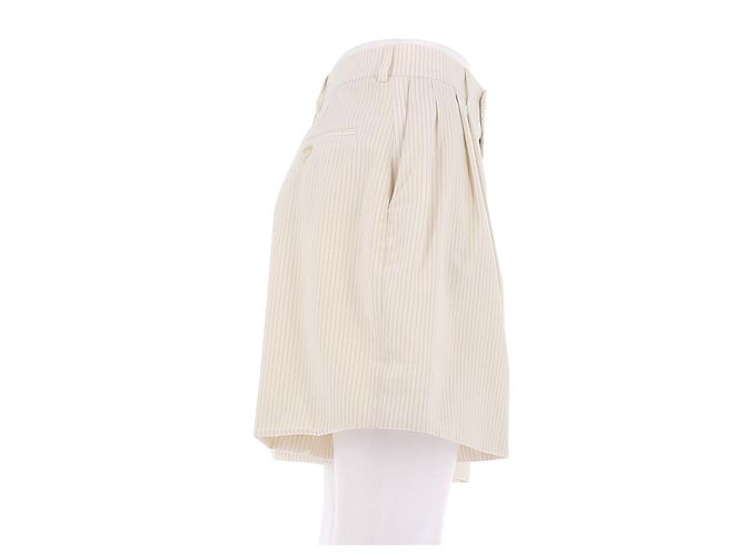 Short Céline listrado branco em viscose - vista 4