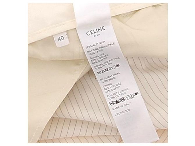 Short Céline listrado branco em viscose - vista 5