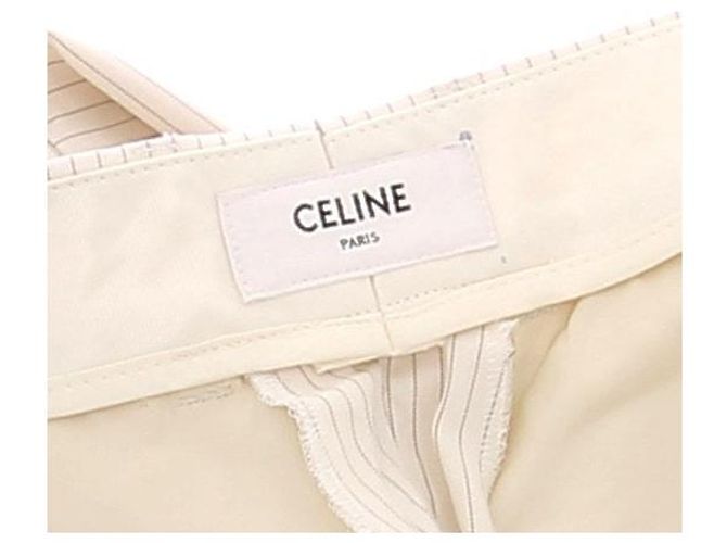Short Céline listrado branco em viscose - vista 6